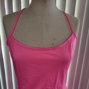 Hot Pink Faux Leather Dress with furry purse